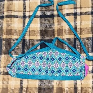 Ninety Colorful Bikini Top in Purple and Teal